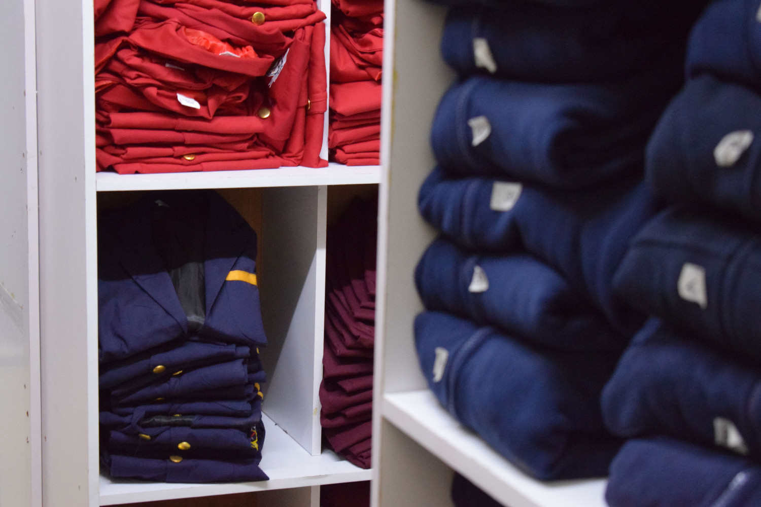 Formal Navy Blazers with Gold Detailing